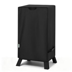 Arborlily 30 Inch Smoker Cover, Heavy Duty Waterproof Vertical Electric Smoker BBQ Grill Cover, UV & Fade Resistant Outdoor Protection for Masterbuilt, Black