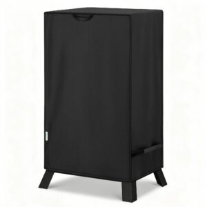 Arborlily 40 Inch Electric Smoker Cover for Masterbuilt, Heavy Duty Waterproof Outdoor Square Vertical Smoker Grill Cover with Windproof Straps & Handles, All-Weather Fade Resistant, Black