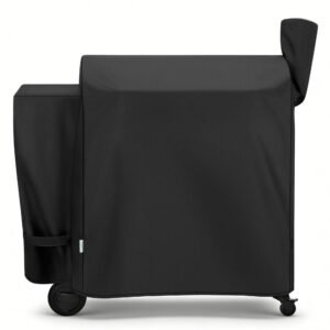 Arborlilly Pellet Grill Cover for Traeger Pro 34/780 Series, Heavy Duty Waterproof BBQ Smoker Cover, UV Fade Resistant Outdoor Wood Pellet Grill Cover with Adjustable Straps, Black