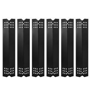 Arborlily Gas Grill Heat Plates, 14.56" L Porcelain Grill Burner Covers Replacement Parts Accessories for Nexgrill, Grill Master, Heavy Duty Thick Heat Shields 6 Pack