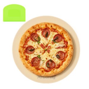 Arborlily 12 Inch Pizza Stone for Oven and Grill, Round Bread Baking Stone, Thermal Shock Resistant Cordierite, Even Heat for Crispy Crust Pizzas, Bread, Pies, Included Scraper