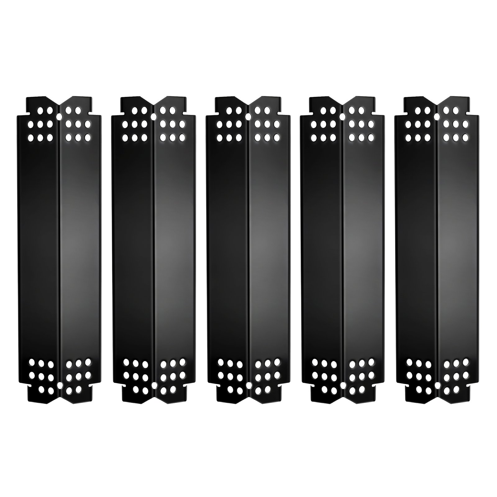 Arborlily Grill Burner Covers Replacement 14.6" L, Heavy Duty Porcelain Steel Grill Heat Plates Parts, Outdoor Barbecue Heat Shield Flame Tamer Kit for Nexgrill and More Grills, 5 Pack