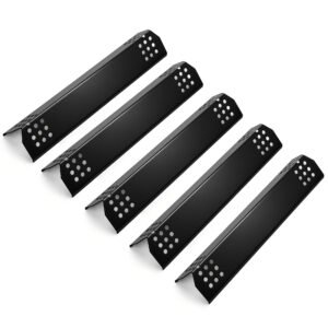 Arborlily Grill Heat Plates Replacement 14.56" L, Heavy Duty Porcelain Grill Burner Covers, Heat Shield Parts for Nexgrill, Grill Master and More Gas Grills, 5 Pack
