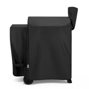 Arborlilly Pellet Grill Cover for Traeger Pro 22/575 Series, Heavy Duty Waterproof Outdoor Wood Pellet Smoker Cover, Full Length BBQ Grill Cover Resist UV, Fade, Dust and Wind, Black