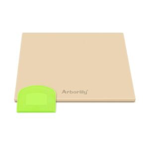 Arborlily Pizza Stone for Oven and Grill, 15 x 13 Inch Cordierite Baking Stone with Scraper, Even Heat for Crispy Crust, Perfect for Bread, Pies, and 12-Inch Pizzas